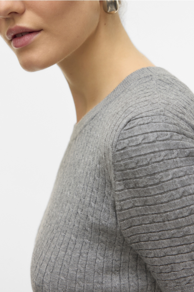 VMMIRLA SS O-NECK PULLOVER BOO 10331436 Medium Grey Melange